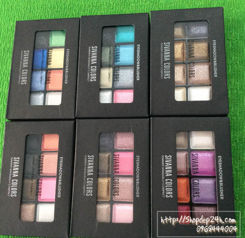 Set 8 phấn mắt và 02 phấn má hông Sivanna